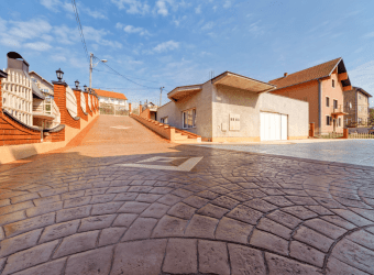 stamped concrete driveway