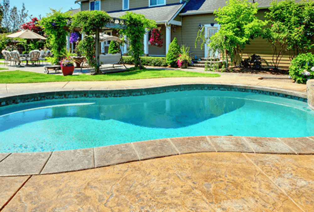 residential concrete pool deck